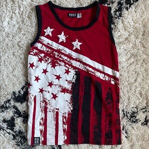 Kids Red and Black Star Tank Top